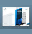 brochure design blue corporate business rectangle vector image