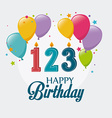 happy birthday design vector image