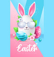 holiday easter background with eggs vector image