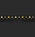 seamless frieze with christmas decoration vector image