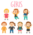 girls vector image