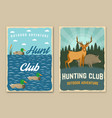 hunting club poster banner vector image