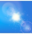 sun with lens flare template vector image