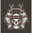 indian skull chief vector image
