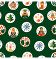 christmas seamless nutcracker pattern vector image