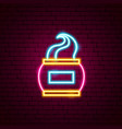 cream neon sign vector image