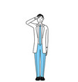 male doctor in white coats with stethoscopes vector image vector image