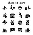 shopping black friday cyber monday icon set flat vector image