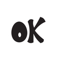 word ok icon simple style vector image