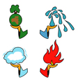 4 hands elements vector image