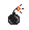 black bomb pixel art colorful vector image vector image