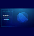 technology sphere 3d blue big data background vector image vector image