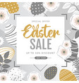 holiday easter background with easter eggs vector image vector image