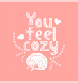 hygge background with hand drawn cozy home vector image