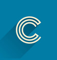 maze c letter logo made three parallel lines vector image