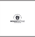 monkey logo design template concept vector image