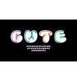 multi colored font comic alphabet vector image vector image