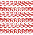 seamless pattern with interlocking hearts vector image vector image