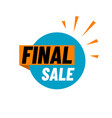 final sale logo sign banner special offer vector image