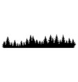 fir trees silhouettes coniferous spruce vector image