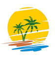 logo of tropical island vector image