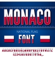monaco flag font vector image