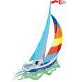 sail yacht vector image