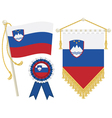slovenia flags vector image vector image