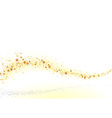 wave golden stars and confetti vector image