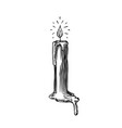 aromatic candle burning wax for aromatherapy vector image vector image