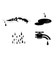 black graphic design elements - set vector image