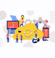 teamwork cloul storage vector image