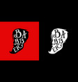 barber head letter vector image vector image
