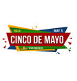 cinco de mayo banner design vector image