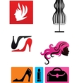 collection of fashion icons and elements vector image