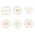 set of elegant monogram design vector image vector image