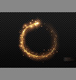 transparent golden glow light effect copper vector image