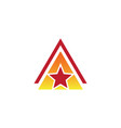 triangle star business logo vector image vector image