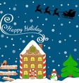 christmas greeting card template vector image