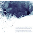 dark blue black grunge watercolor ink texture vector image vector image
