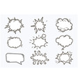 empty comic sound speech bubbles set isolated vector image