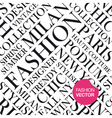fashion background words cloud vector image vector image
