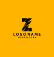 grunge initial letter z icon scratch effect vector image vector image