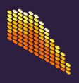 isometric wave chart colorful infographic design vector image vector image