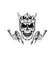 king of tattoo hand drawing vector image
