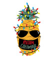 merry - pineapple christmas tree vector image vector image