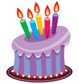 birthday cake vector image vector image