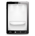 mobile phone with gray shelf on the screen vector image vector image