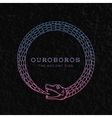 abstract ouroboros snake symbol sign vector image