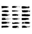 painted grunge stripes set black labels vector image